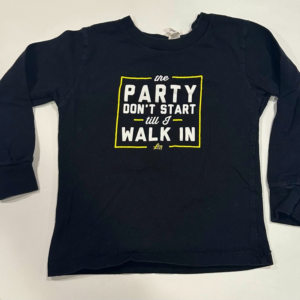 3T Ledger Nash Black “the Party Don’t Start til I Walk In” Long Sleeved T-Shirt
